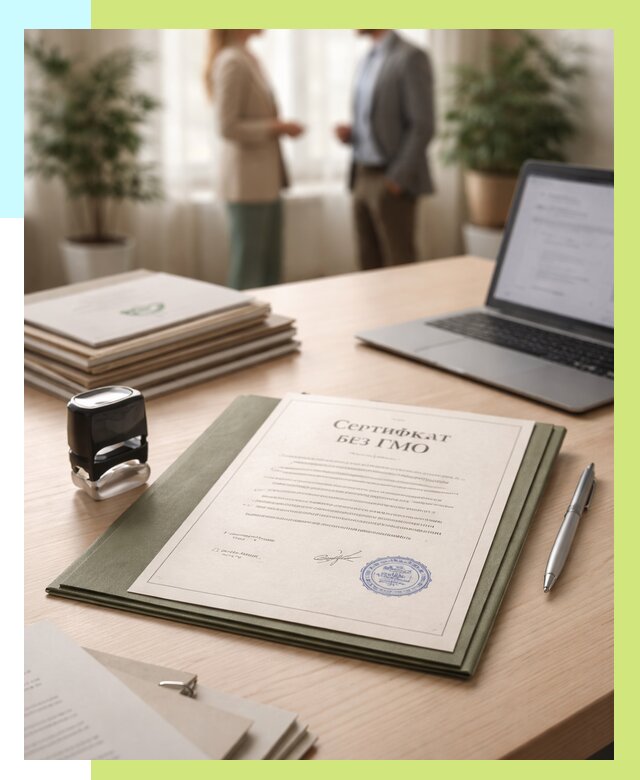 Сертификат без ГМО в Снежинске от 7794 р. оформить срочно Алешин-Снж